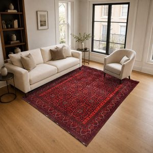 Tapis RUGS DEPOT LXDP-0686 en gros, rouge bordeaux, style bohème tribal, imprimé numériquement, lavable en machine, en chenille, antidérapant - Product Image 2
