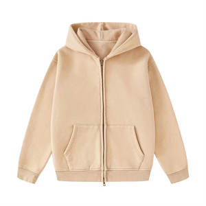 Precio barato OEM personalizar al por mayor Premium Stone Wash Casual algodón Zip Up 300g Sudadera con capucha térmica 2024 para hombres - Product Image 4