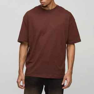 เสื้อยืดโอเวอร์ไซซ์สำหรับผู้ชายเสื้อยืดครอปโบซี่พิมพ์ลายเสื้อผ้าฝ้ายสตรีท2025 240ก. - Product Image 1