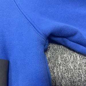 Sudaderas con Capucha Estilo Shorts, Personalizadas, Azules, con Forro, Estampado con Logotipo, Diseño Liso Teñido - Product Image 5