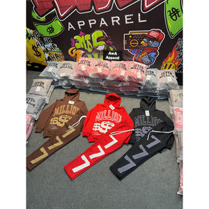 Conjunto Deportivo de Invierno para Hombre, con Capucha, Estilo Urbano, Personalizado con Logotipo Serigrafiado, 100% Algodón - Product Image 4