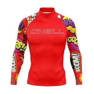 Nuevo verano hombres Rash Guard traje de baño de manga larga nadar Surf camiseta playa protección Uv surf buceo traje de baño medias ropa - Product Image 1