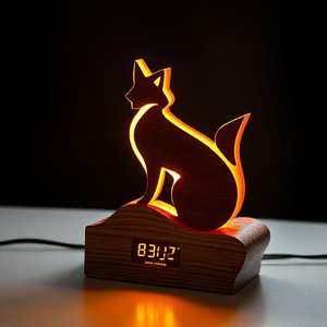 Wooden Crafts <b>table</b> lamp clock Boxes <b>Wall</b> Signs for Decoration Purpose - Product Image 5