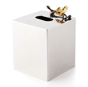 Boîte à mouchoirs de style classique en métal argenté de qualité supérieure, best-seller, taille personnalisable, élégante pour la maison, les hôtels, les restaurants - Product Image 2