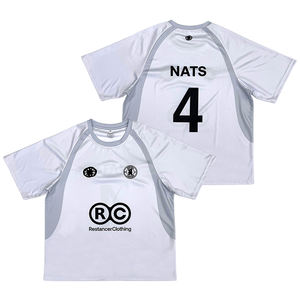 Maillot de football de style boxy personnalisé OEM chemises de football rétro vintage avec impression par sublimation coupe automatisée vêtements de rue - Product Image 6