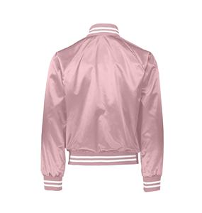 Chaqueta Bomber de Satén Personalizada con Demanda del Cliente 2025, Chaqueta Deportiva Universitaria con Franjas de Colores, Chaqueta Universitaria de Satén para Hombre con Letras Bordadas - Product Image 2