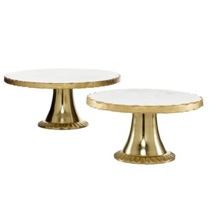 Décoration de table de qualité durable, plateau tournant pour gâteau, support arrondi en finition nickelée pour les mariages et l'hôtellerie - Product Image 6