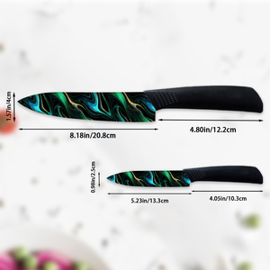 Juego de 2 Cuchillos de Cocina de Cerámica de Entrega Rápida, Mango de Plástico, Aptos para Lavavajillas, para Uso Doméstico, Precio de Fábrica, Envío Gratis - Product Image 1