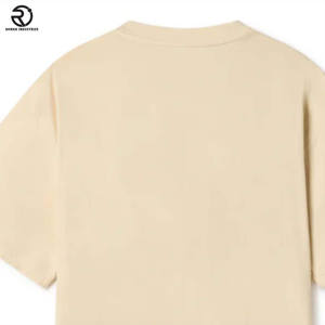 T-shirt blanc personnalisé Boxy Fit pour homme 100% coton biologique French Terry t-shirt 300 GSM Heavyweight Oversized Tee - Product Image 3