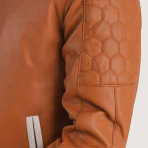 Veste Letterman en toile respirante de haute qualité, corps en laine, manches en cuir véritable, style vintage, vêtement d'hiver élégant et tendance pour - Product Image 6