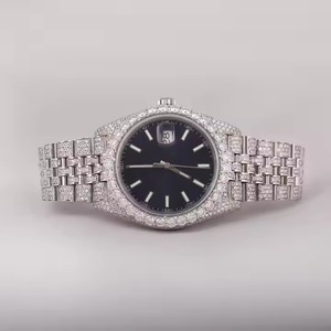 Nouvelle montre mécanique automatique VVS Moissanite & Diamond pour hommes Style de luxe Hip Hop classique avec mouvement à Quartz - Product Image 1
