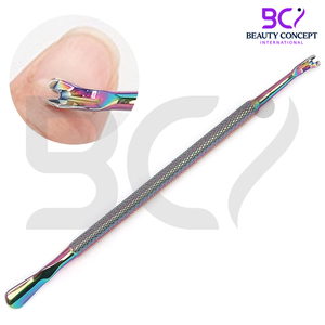 Empujador de cutículas de doble cara con mango redondo para removedor de piel muerta, empujador de cutículas para salón de casa - Product Image 6