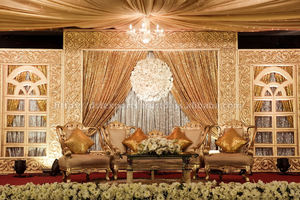 ชุดเฟอร์นิเจอร์เวทีงานแต่งงานแบบอินเดียสำหรับงานปาร์ตี้ขนาดใหญ่ชุดเฟอร์นิเจอร์เวทีแต่งงานแบบเอเชียเฟอร์นิเจอร์ชั้นนำงานแต่งงานเวทีแต่งงานโซฟามหาราชา - Product Image 5