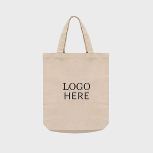 Bolsa de algodón natural con diseño redondo en la parte inferior, ecológica y elegante, la mejor bolsa de algodón para el uso diario, con logo impreso. - Product Image 3