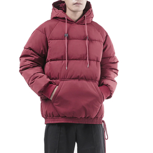 Jersey con capucha para hombre, chaqueta acolchada de color marrón con bolsillo frontal y cintura elástica, oferta, 2023 - Product Image 2