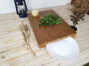 La mejor tabla de cortar gruesa rectangular de madera con mango de 12mm, duradera, sostenible, apta para lavavajillas - Product Image 4