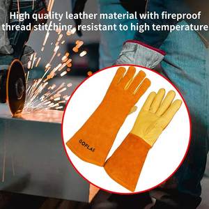 Guantes de Cuero Vacuno de Alta Calidad a Precios de Mayoreo para Protección de Manos, Guantes de Soldadura por Sublimación al por Mayor - Product Image 4