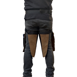 Tablier de maréchal-ferrant personnalisable 100% Chaps en cuir de vachette véritable pour hommes pour l'équitation Logo personnalisé - Product Image 5