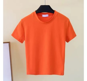 2025 Custom 100% Cotton Crop <b>Top</b> T-Shirt for Women High Quality New Printing Casual Style in Custom Colors for <b>Winter</b> - Product Image 4