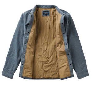 Mens Plus Size Breathable Quilted <b>Flannel</b> Bomber Jacket Winter Solid Lined Custom Design Custom Logo - Product Image 2