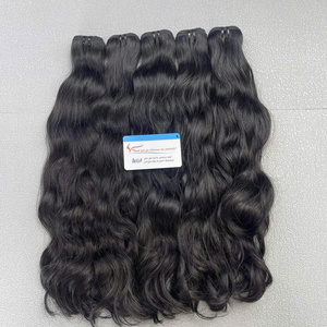 Extensión de cabello humano ondulado vietnamita, máquina de color natural y Rubio, cabello de trama de alta calidad, listo para enviar - Product Image 1
