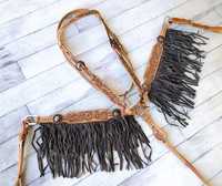 Équipement de selle de cheval en cuir véritable de haute qualité nouvelle arrivée Portable Western Headstall et Breastcollar selles de qualité