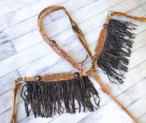 Equipo de sillín de caballo de cuero genuino de alta calidad, recién llegado, sillín de cabeza occidental portátil y sillines de calidad con cuello de pecho - Product Image 1