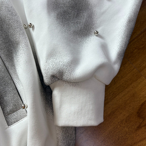 Sweat à capuche zippé 400GSM personnalisé Sweat à capuche vintage en coton délavé avec broderie et motif strass - Product Image 5