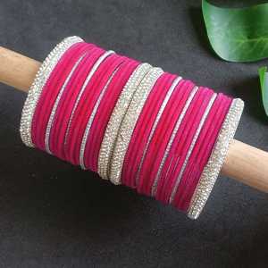 Conjunto de brazalete indio de piedra plateada de cristal, brazalete clásico de terciopelo, diamantes de imitación, Boda nupcial, conjunto de joyería de moda india para mujer - Product Image 2