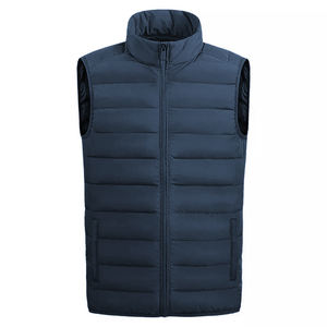 2026 <b>Men's</b> Custom Logo Sleeveless Bamboo Fiber Vest Fur Plus Size Combination Zipper Closure Waterproof <b>Knitted</b> Puffer <b>Waistcoat</b> - Product Image 6