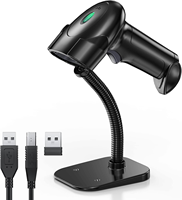 Lecteur de codes-barres 2D Yokoscan WHS-22, sans fil RF 2,4 GHz + USB, lecteur de codes QR, charge Type-C, en stock avec support