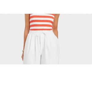 Top a Canotta da Donna in Maglia a Righe Arancioni, Taglia L, Tessuto Traspirante Universale - Product Image 3