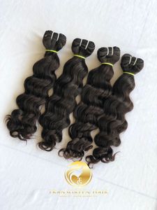 Vente en gros de paquets de cheveux vierges Remy alignés sur les cuticules cambodgiennes corps lâche cheveux de temple indien de haute qualité humaine vague de 28 pouces - Product Image 4