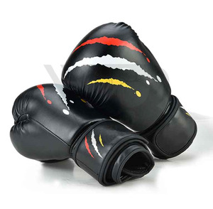 Gants de boxe en cuir personnalisés pour hommes et femmes, fermeture auto-agrippante, MMA, Kickboxing, entraînement au sac de frappe lourd - Product Image 1