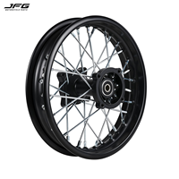 Jeu de roues avant 14 pouces et arrière 12 pouces en aluminium CNC JFG, jantes et moyeux pour la modification de la moto électrique tout-terrain Yozma IN10, accessoires