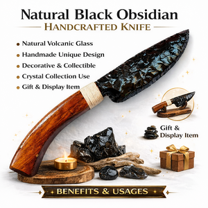 Couteau en obsidienne noire extra large, fait à la main, cristal naturel, écologique, mascotte, vente en gros, approvisionnement en vrac, collectionneurs du monde entier - Product Image 2