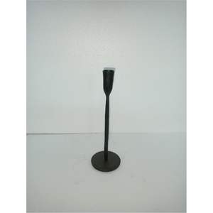 Modern Slim Pillar Taper <b>Candle</b> Holder | <b>Black</b> Forged Iron Stick Holder for Luxury Hotel Restaurant Table Elegant Wedding Decor - Product Image 1