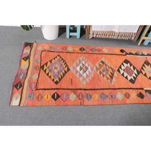 พรมขนาด 2.8x9.3 ฟุต, พรมวินเทจตุรกี, พรมขนสัตว์ลายจุดสีแดง - Product Image 5