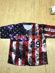 Maillot de Baseball avec Drapeau Américain Personnalisé Hipster Hip Hop Chemises de Sport Numéro de Nom d'Équipe Personnalisé pour Hommes Femmes Jeunes Maillot de Softball - Product Image 3