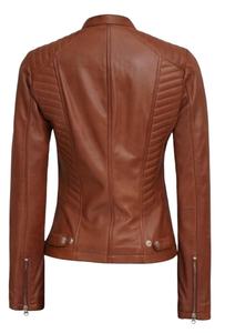 Chaqueta Impermeable de Cuero Genuino para Hombre, Color Marrón Claro, Cuello Alto, Larga y Delgada, Marca SKY HIGH INTERNATIONAL 2026, Superventas - Product Image 4