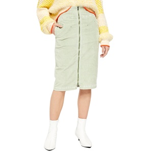 Gonna in cotone e chiffon verde scuro con stampa floreale, taglia 27, stile dritto, lavorata a maglia, da donna Free People - Modello I Want IT - Product Image 1