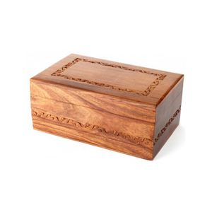 โกศไม้โกศไม้ขนาดใหญ่สำหรับงานศพทำจากไม้โกศแกะสลักแบบพรีเมียม - Product Image 3