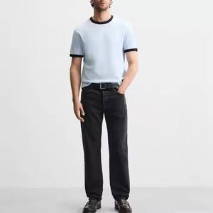 Camiseta Unisex de Cuello Redondo de Algodón Orgánico de Alta Calidad, Camisetas con Bordado de Toalla Personalizado, Camiseta Transpirable con Anillo - Product Image 5