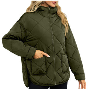 Chaqueta acolchada cálida de Invierno para mujer, chaqueta de poliéster de alta calidad, chaqueta acolchada transpirable de color personalizado - Product Image 4