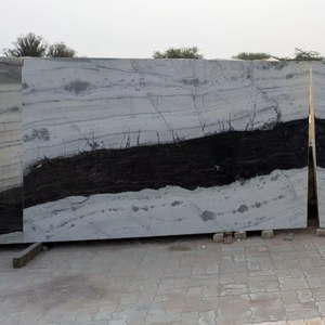 Carreaux en marbre blanc panda de haute qualité, pierre naturelle pour la décoration de sols intérieurs, surface polie, tailles personnalisées, usine - Product Image 1