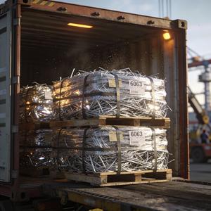 เศษลวดอะลูมิเนียม 6063 สีสว่าง สะอาด ความไม่บริสุทธิ์ต่ำ บรรจุเป็นก้อน สำหรับโรงงานรีไซเคิลและผลิตโลหะผสม - Product Image 4