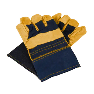 Guantes de trabajo de seguridad de cuero de vaca de alta calidad Protección industrial para manos y brazos Diseño de aparejo canadiense - Product Image 5