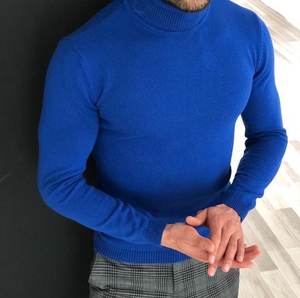 T-shirt à manches longues personnalisé pour homme, printemps et automne, ample, décontracté, col rond, en coton, tissu à l'intérieur d'un t-shirt de base pour leggings - Product Image 5