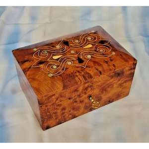 Artisanat en bois de thuya marocain de luxe, fait main, en racine de thuya naturelle, décoration traditionnelle marocaine pour la maison, cadeau - Product Image 1