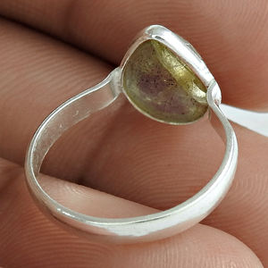 Venta al por mayor de alta calidad Simple Natural labradorita piedra preciosa forma de pera anillo hecho a mano joyería Bohemia superventas anillos finos - Product Image 3
